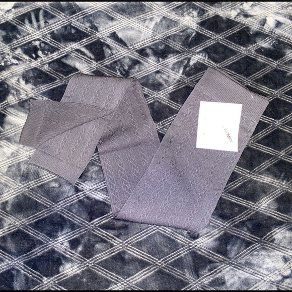 NWT Gray Cable Knit Legging/Open-Toe Tights OS - Picture 1 of 4